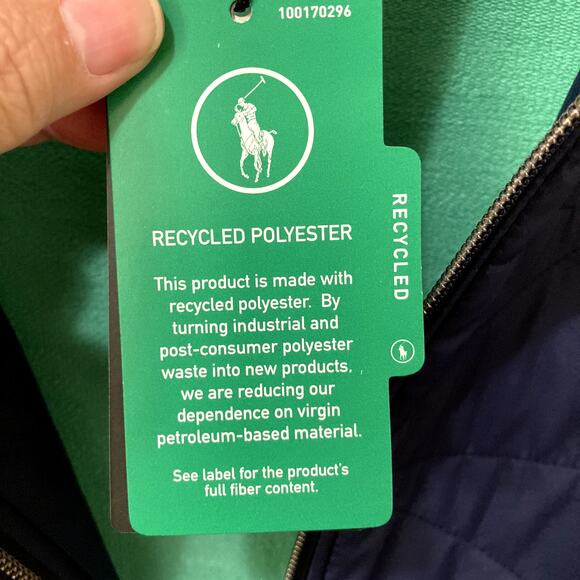 RLX Ralph Lauren Performance Hybrid Golf Vest Full Zip Navy/Green Size XXL NWT - Picture 13 of 16